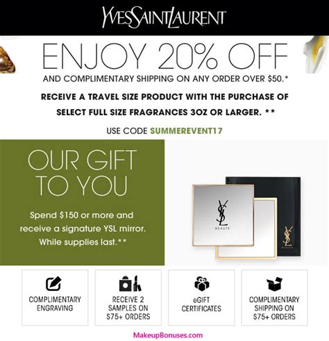 ysl beauty coupon code.